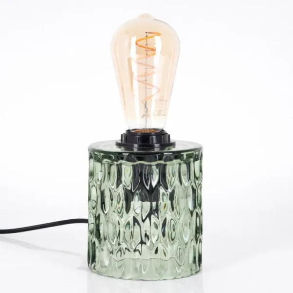 hofstein Sonhim Lampe à poser Vert, Noir, 1 lumière* Lampes En Verre