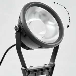 hofstein Spot de jardin Phniet LED Noir, 1 lumière, Télécommandes, Changeur de couleurs* Lampes Modernes
