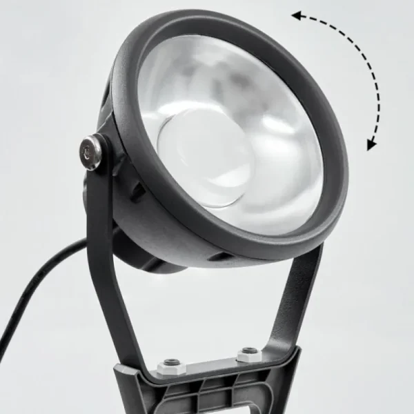 hofstein Spot de jardin Phniet LED Noir, 1 lumière, Télécommandes, Changeur de couleurs* Lampes Modernes