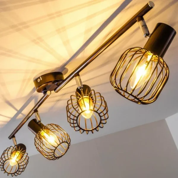 hofstein Spot de plafond Cancun Brun, 4 lumières* Lampes Modernes