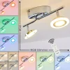 hofstein Spot de plafond Lucy LED Chrome, 2 lumières, Télécommandes, Changeur de couleurs* Lampes Modernes
