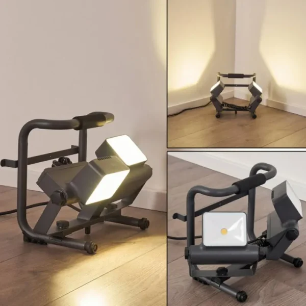 hofstein Spot d'extérieur Dyndved LED Gris, 2 lumières* Lampes Modernes
