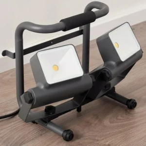 hofstein Spot d'extérieur Dyndved LED Gris, 2 lumières* Lampes Modernes