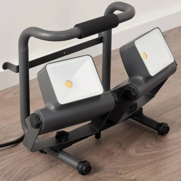 hofstein Spot d'extérieur Dyndved LED Gris, 2 lumières* Lampes Modernes