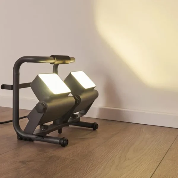 hofstein Spot d'extérieur Dyndved LED Gris, 2 lumières* Lampes Modernes