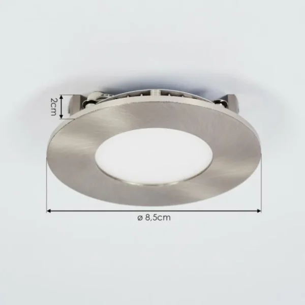 hofstein Spot encastrable Finsrud LED Nickel mat, 1 lumière* Lampes Modernes