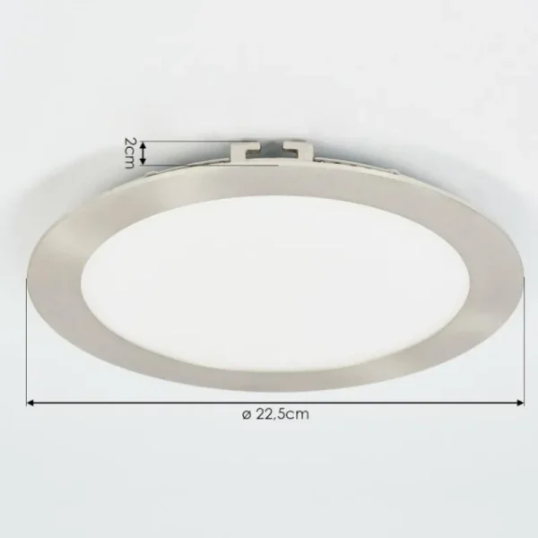 hofstein Spot encastrable Finsrud LED Nickel mat, 1 lumière* Lampes Modernes