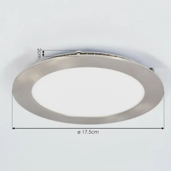 hofstein Spot encastrable Finsrud LED Nickel mat, 1 lumière* Lampes Modernes