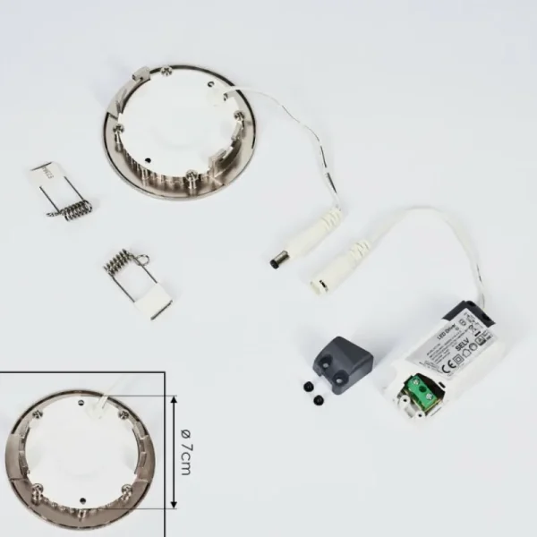 hofstein Spot encastrable Finsrud LED Nickel mat, 1 lumière* Lampes Modernes