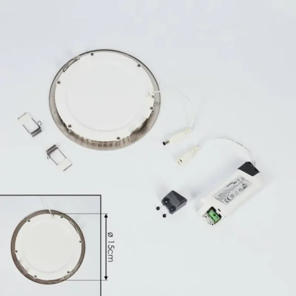 hofstein Spot encastrable Finsrud LED Nickel mat, 1 lumière* Lampes Modernes