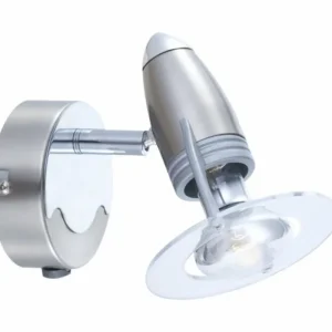 Luminaires Globo Lighting Spot Globo FRANCES I Chrome, Acier inoxydable, Nickel mat, 1 lumière* Lampes En Verre