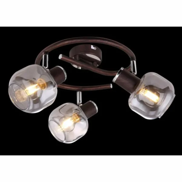 Luminaires Globo Lighting Spot Globo KABU Cuivre, 3 lumières* Lampes En Verre