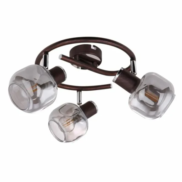 Luminaires Globo Lighting Spot Globo KABU Cuivre, 3 lumières* Lampes En Verre