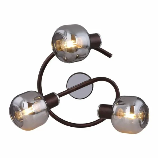 Luminaires Globo Lighting Spot Globo KABU Cuivre, 3 lumières* Lampes En Verre
