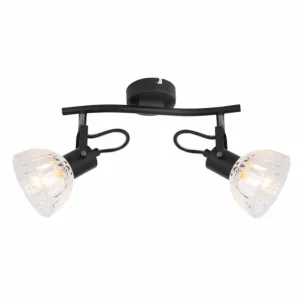 Luminaires Globo Lighting Spot Globo LIBALD Noir, 2 lumières* Lampes En Verre
