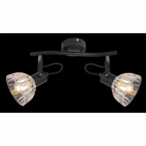 Luminaires Globo Lighting Spot Globo LIBALD Noir, 2 lumières* Lampes En Verre