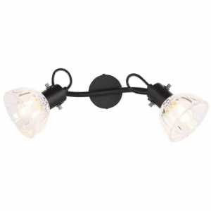 Luminaires Globo Lighting Spot Globo LIBALD Noir, 2 lumières* Lampes En Verre