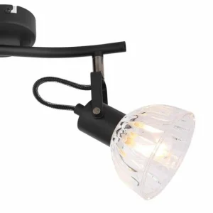 Luminaires Globo Lighting Spot Globo LIBALD Noir, 2 lumières* Lampes En Verre