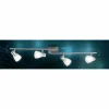 Luminaires Globo Lighting Spot Globo PARRY Acier inoxydable, Nickel mat, 4 lumières* Lampes En Verre