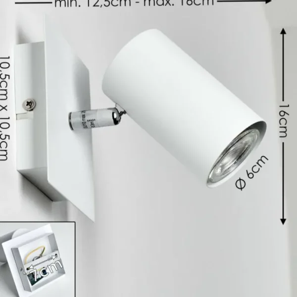 hofstein Spot mural Zuoz Blanc, 1 lumière* Lampes Modernes