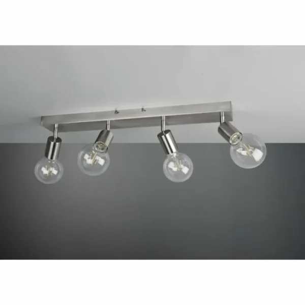 Luminaires Reality Spot Reality Vannes Nickel mat, 4 lumières* Lampes En Verre