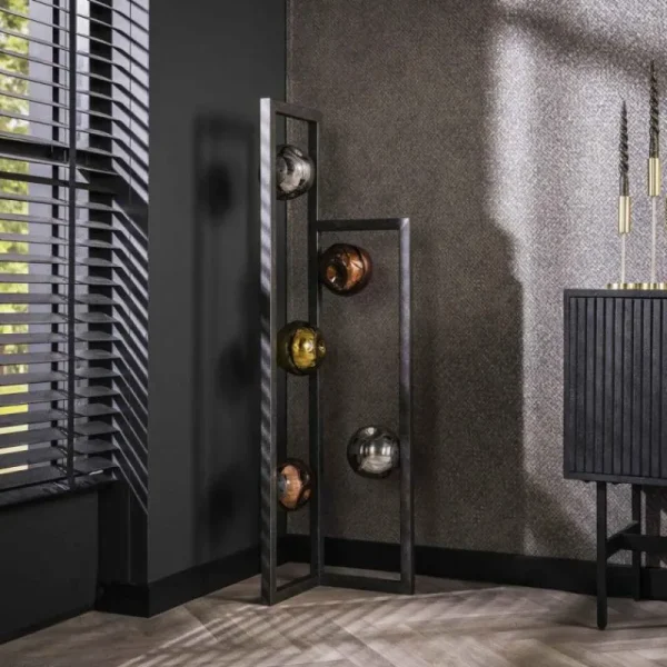 hofstein Stellar Lampadaire Anthracite, 5 lumières* Lampes En Verre