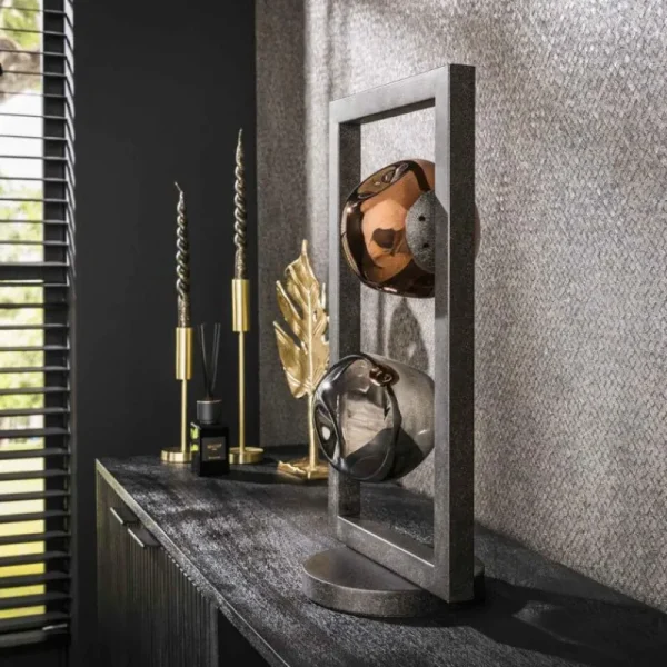 hofstein Stellar Lampe à poser Anthracite, 2 lumières* Lampes En Verre