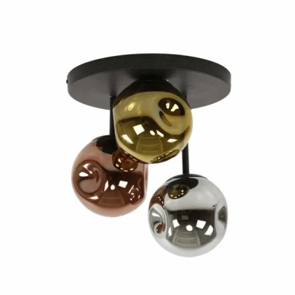 hofstein Stellar Plafonnier Anthracite, 3 lumières* Lampes En Verre