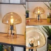 hofstein Style champignon Almagre Lampe à poser Noir, 1 lumière* Lampes En Verre