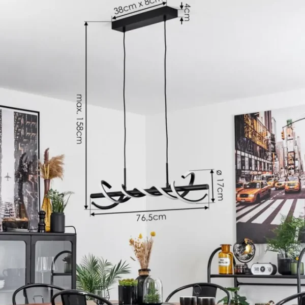 hofstein Suspension Alvarim LED Noir, 1 lumière* Lampes Modernes