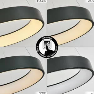 hofstein Suspension Areja LED Anthracite, Blanc, 1 lumière* Lampes Modernes
