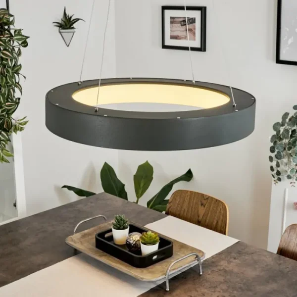 hofstein Suspension Areja LED Anthracite, Blanc, 1 lumière* Lampes Modernes