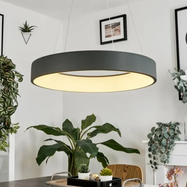 hofstein Suspension Areja LED Anthracite, Blanc, 1 lumière* Lampes Modernes
