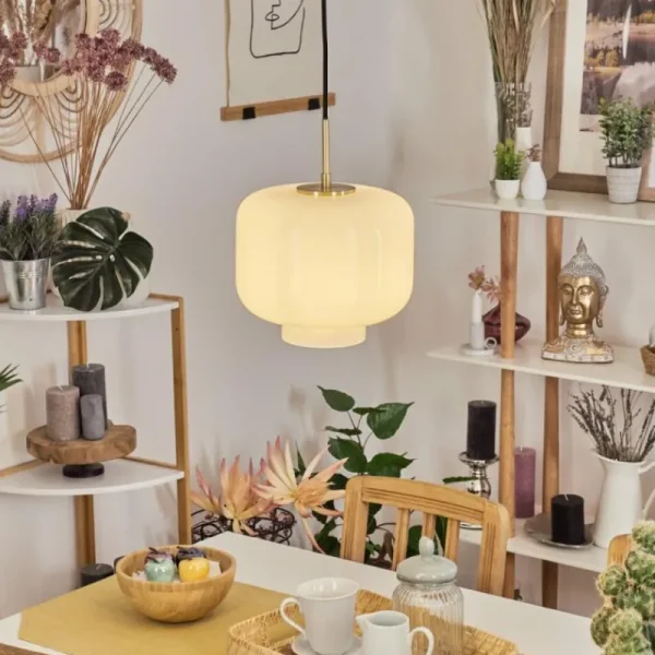 hofstein Suspension Banhos Laiton, 1 lumière* Lampes En Verre