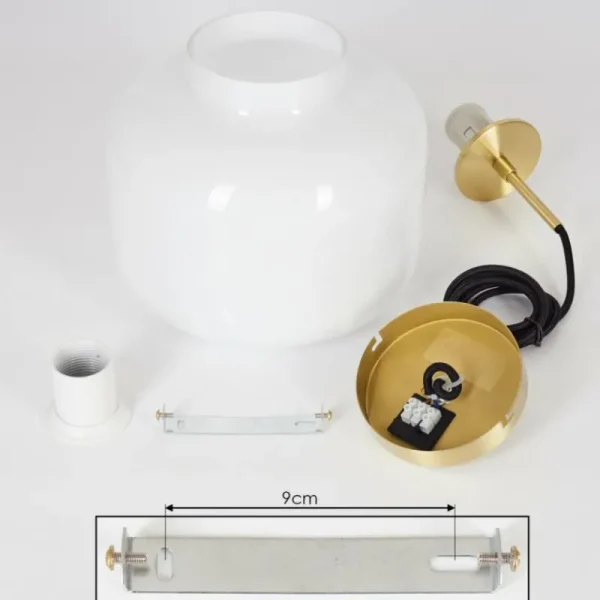 hofstein Suspension Banhos Laiton, 1 lumière* Lampes En Verre