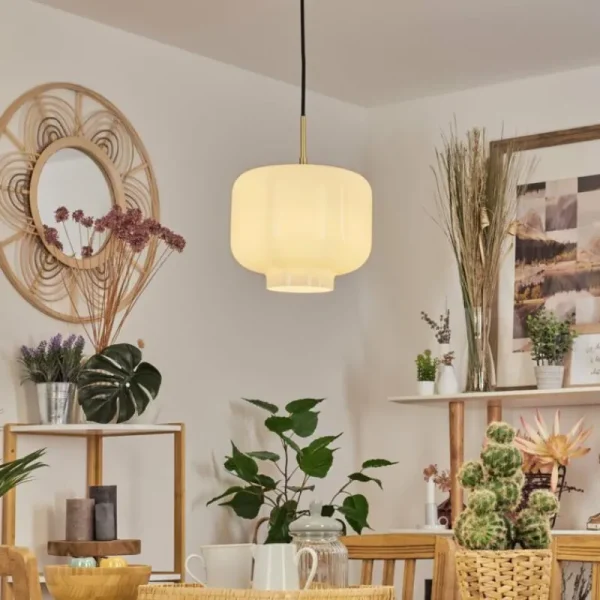 hofstein Suspension Banhos Laiton, 1 lumière* Lampes En Verre