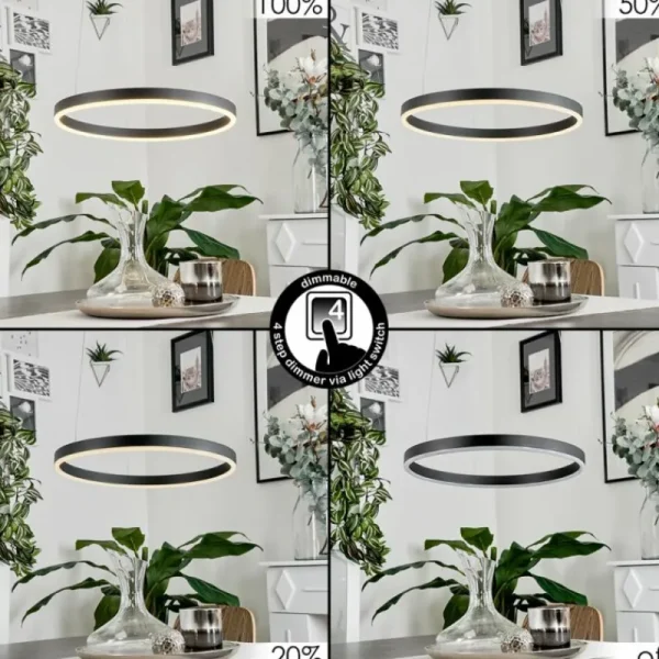 hofstein Suspension Barril LED Noir, 1 lumière* Lampes Modernes