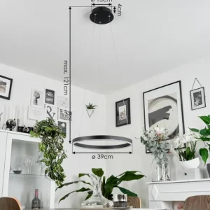 hofstein Suspension Barril LED Noir, 1 lumière* Lampes Modernes