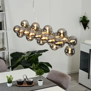 hofstein Suspension Cerrillos Chrome, 25 lumières* Lampes Modernes
