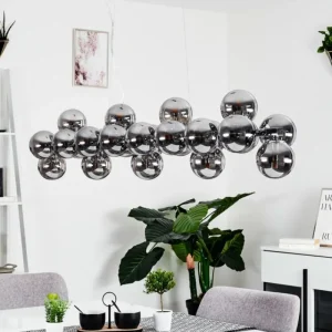 hofstein Suspension Cerrillos Chrome, 25 lumières* Lampes Modernes