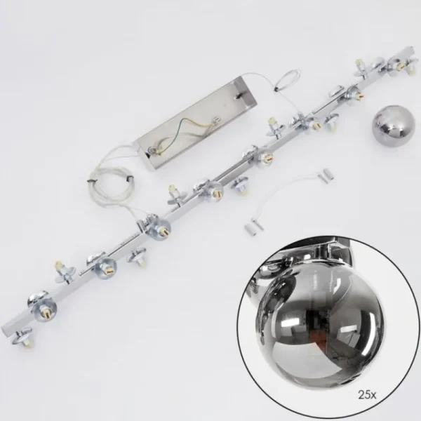 hofstein Suspension Cerrillos Chrome, 25 lumières* Lampes Modernes
