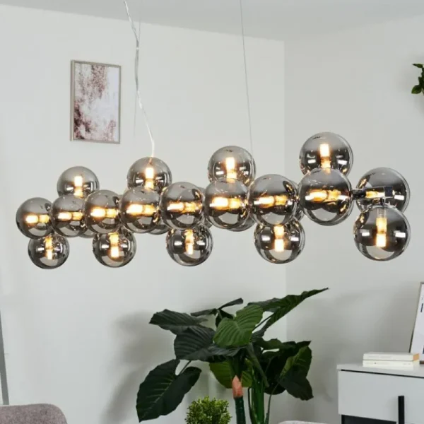 hofstein Suspension Cerrillos Chrome, 25 lumières* Lampes Modernes
