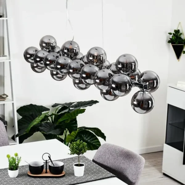 hofstein Suspension Cerrillos Chrome, 25 lumières* Lampes Modernes