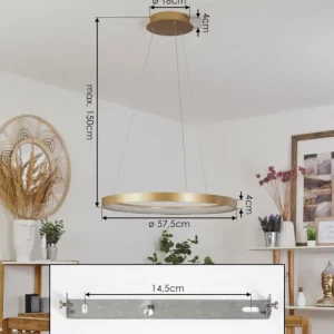 hofstein Suspension Charata LED Laiton, 1 lumière* Lampes Modernes