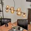 hofstein Suspension Chehalis LED Laiton, Noir, 9 lumières* Lampes En Verre
