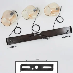 hofstein Suspension Donzhausen Argent Oxydé, 3 lumières* Lampes En Verre