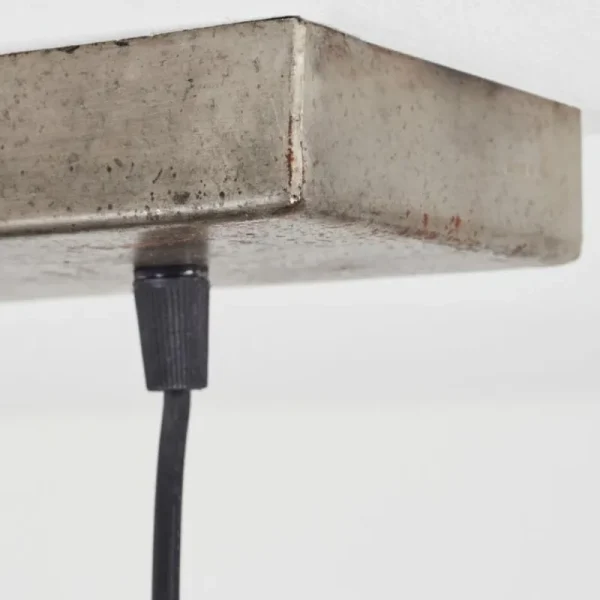 hofstein Suspension Donzhausen Argent Oxydé, 3 lumières* Lampes En Verre