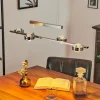 hofstein Suspension Fernandaires LED Nickel mat, 8 lumières* Lampes En Verre