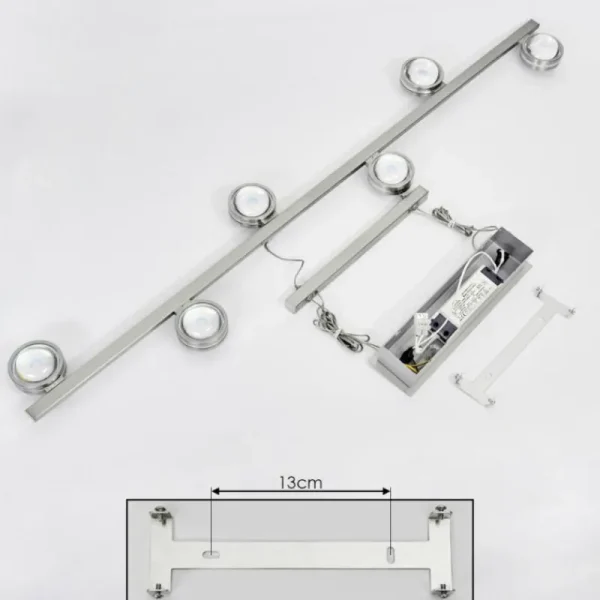 hofstein Suspension Fernandaires LED Nickel mat, 12 lumières* Lampes En Verre