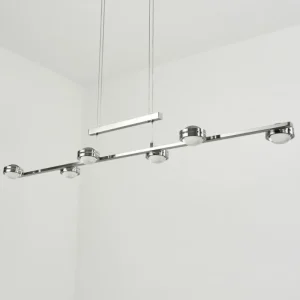 hofstein Suspension Fernandaires LED Nickel mat, 12 lumières* Lampes En Verre